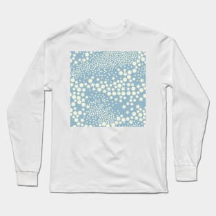 Galaxy Glam Geometry / Vintage Sky Blue and Cream Shades Long Sleeve T-Shirt